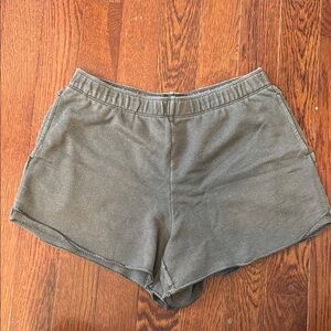 Aerie High Wasted Beach Party Short Smoked Grey